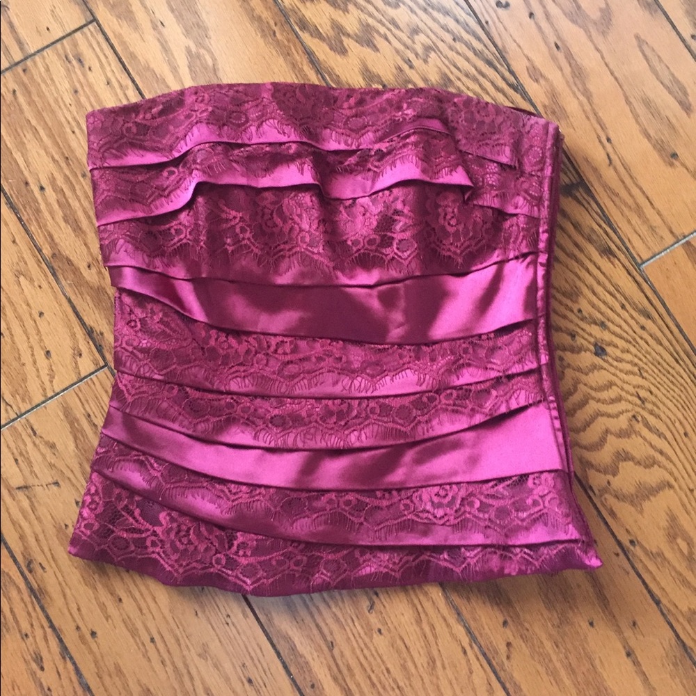 Lace and Satin White House Black Market Top